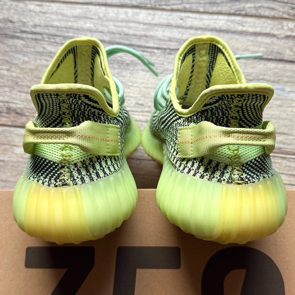 Adidas Yeezy Boost 350 V2 in Lime and Black - Picture 7 of 9